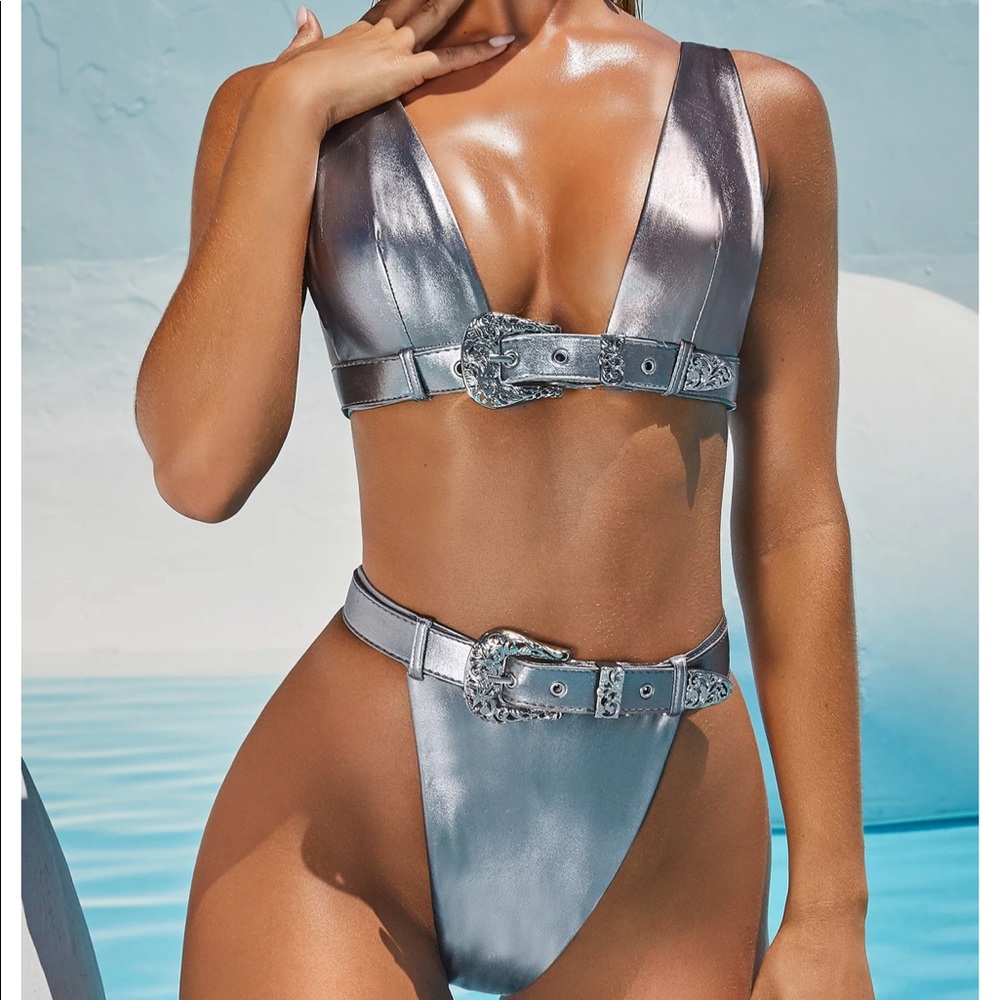 Oh Polly Silver Bikini